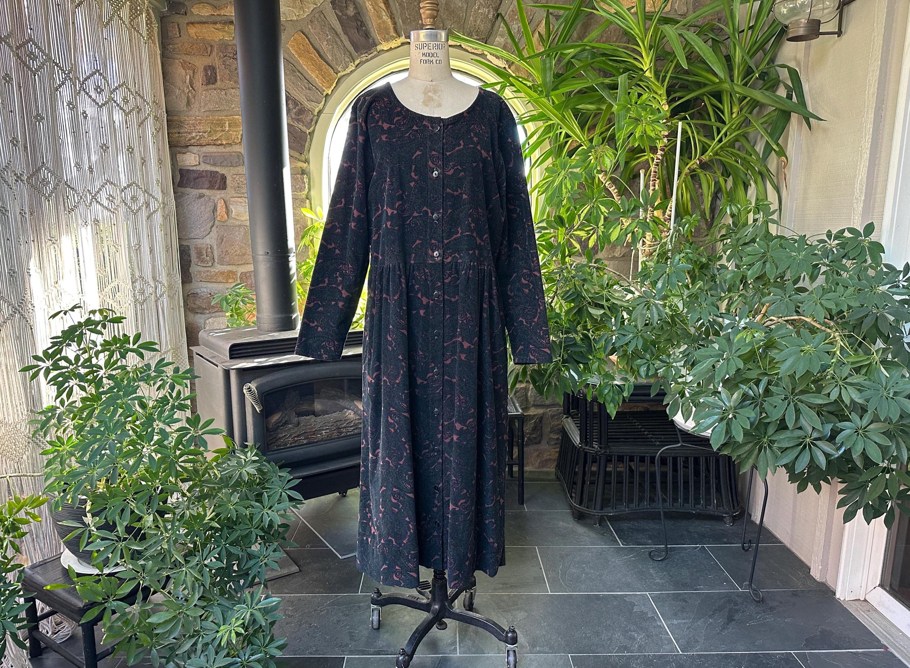 90s corduroy dress Brown corduroy overall dress