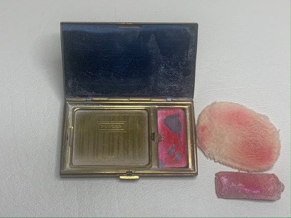 Vintage 1950s Zell Pressed Powder and Rouge Compa… - image 9