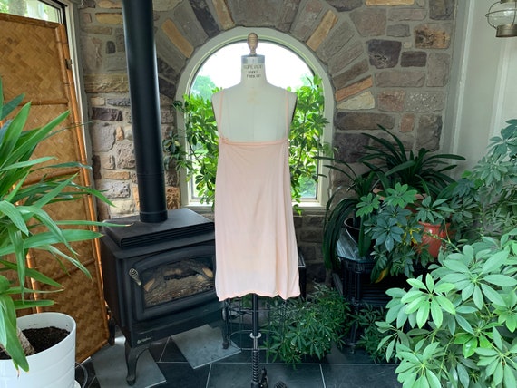 Vintage 1940s Silky Peach Rayon Undershirt Plus Si