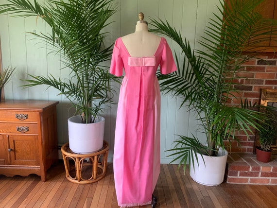 Vintage 1960s Pink Bridesmaid Dress Detachable Ta… - image 7