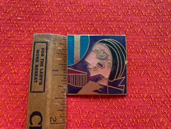 Vintage 1970s Enameled Pablo Picasso Style Abstra… - image 5