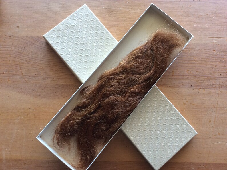 Vintage 1940s Auburn Human Hair Keepsakes Vintage Human Hair Etsy