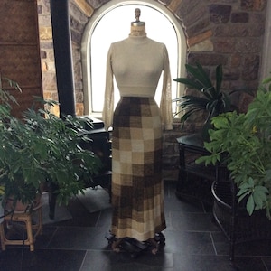 Vintage 1970s Wenjilli Metallic Lurex Knit Gold Black Maxi Dress, Vintage Black Gold Evening Dress, Seventies Holiday Glitter Party Dress