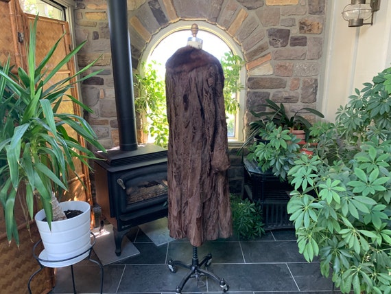 Vintage 1960s Brown "Pony Hair" Cowhide Fur Coat … - image 7