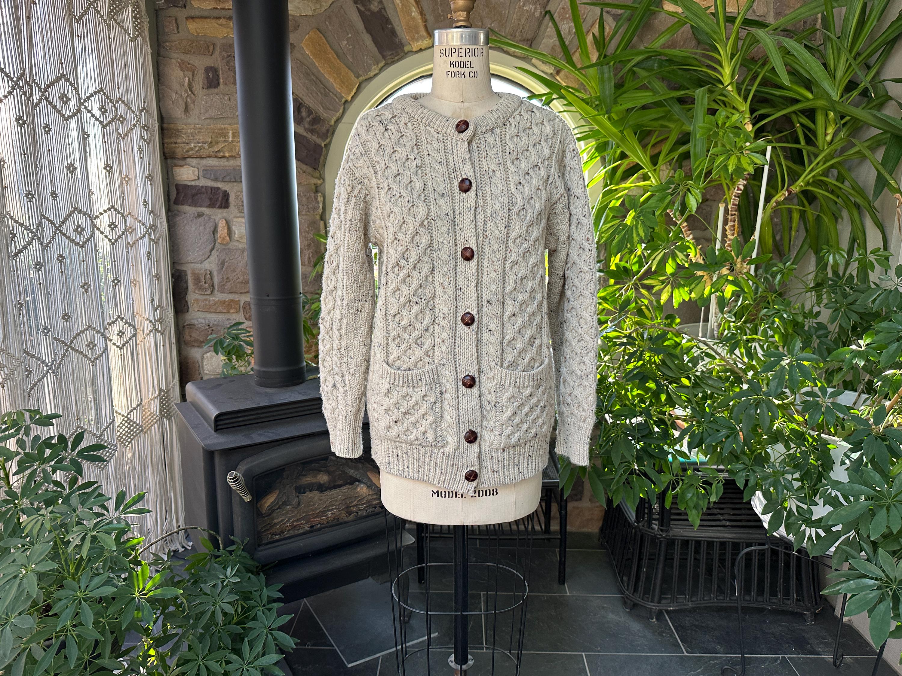 トップス 70s 80s IRELAND vintage wool knit jacket Vintage Irish Wool Sweater - Etsy