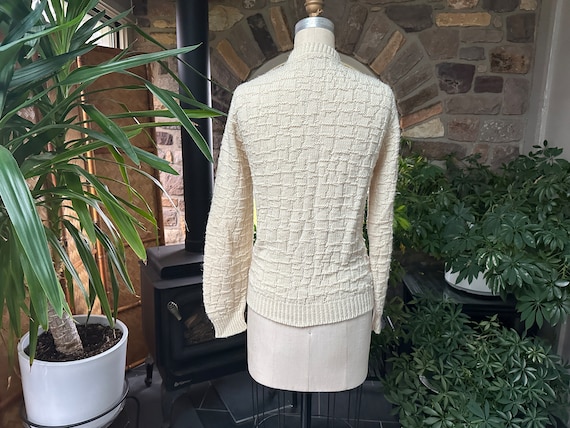 Vintage 1960s Ivory Cardigan Sweater Sportwear fo… - image 6