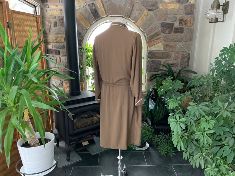 Vintage Boyfriends Robe Vintage Fifties Men/'s Robe Vintage 1950s Mens Light Brown Heavy Cotton Robe