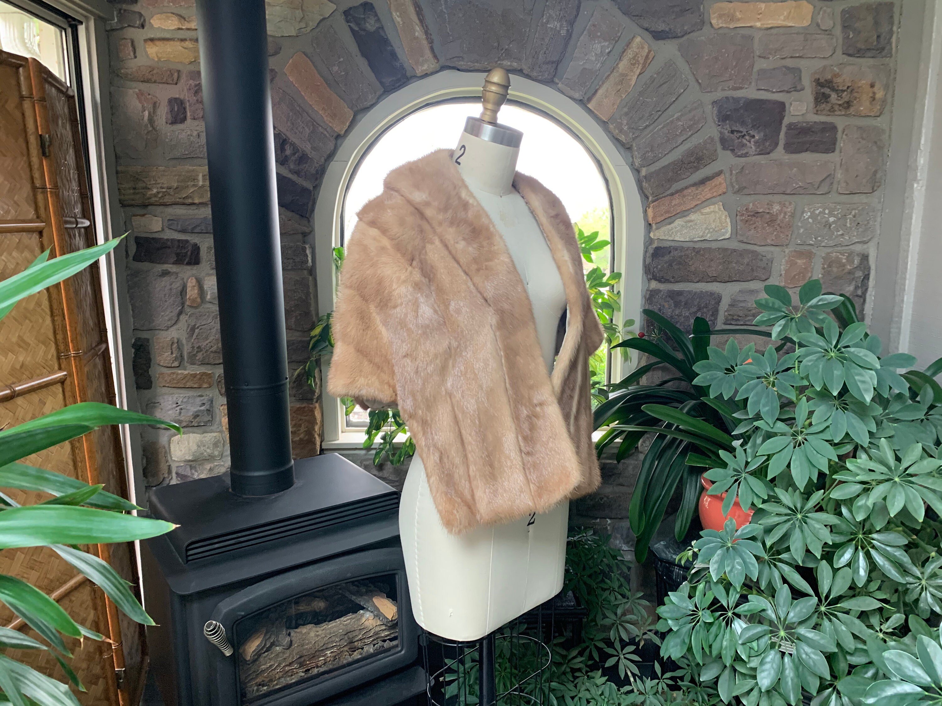 Vintage 1950s Autumn Haze EMBA Natural Brown Mink Stole Vintage