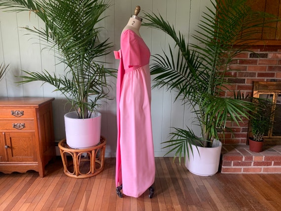 Vintage 1960s Pink Bridesmaid Dress Detachable Ta… - image 9