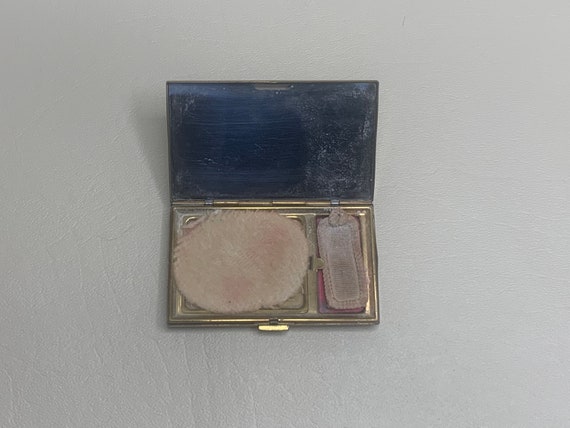 Vintage 1950s Zell Pressed Powder and Rouge Compa… - image 7