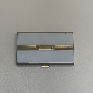 Vintage 1950s Zell Pressed Powder and Rouge Compact with Mirror and Tucked Away Comb, Vintage Zell Makeup Case and Comb