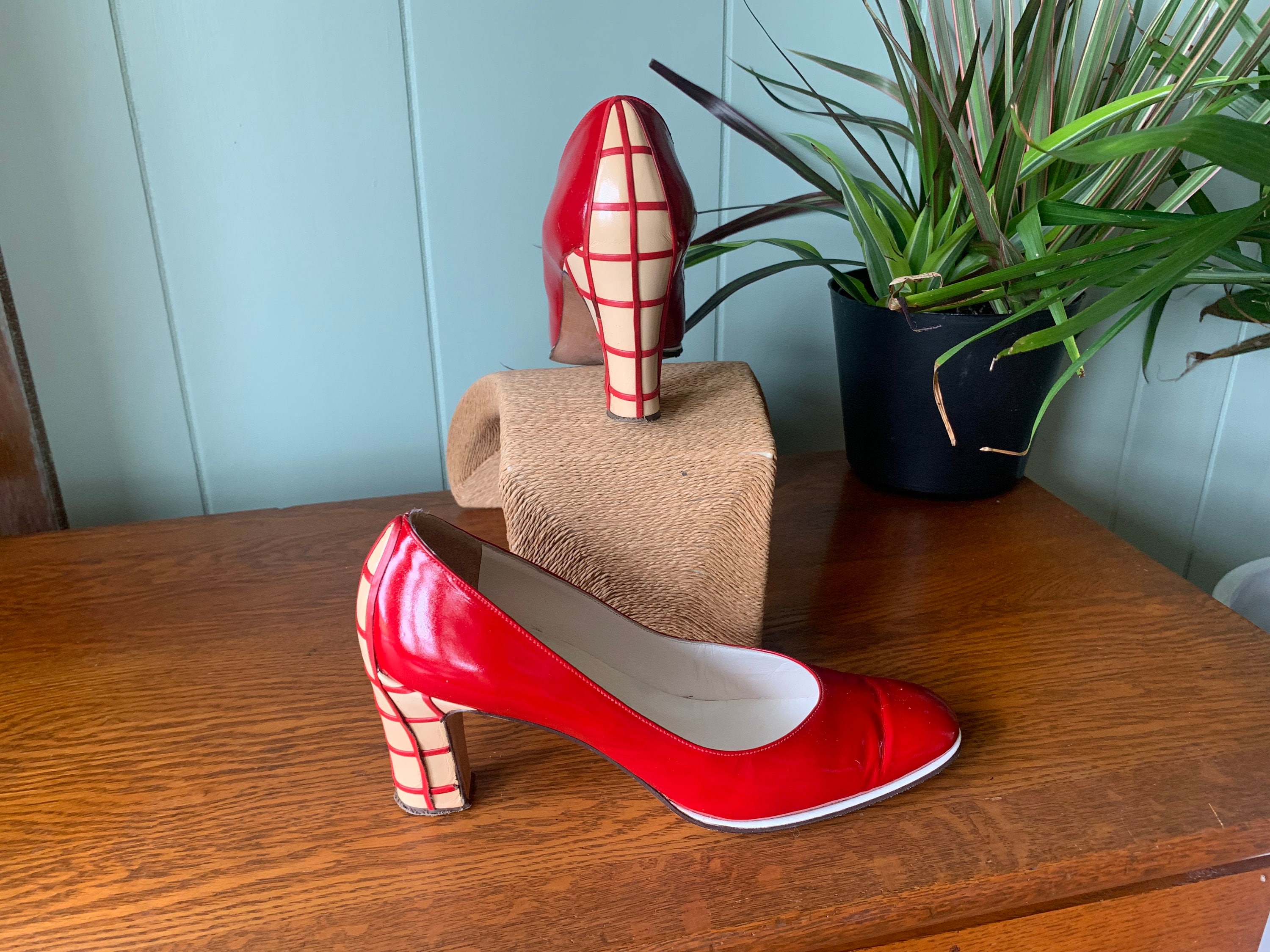 Checkered heels - Etsy Nederland