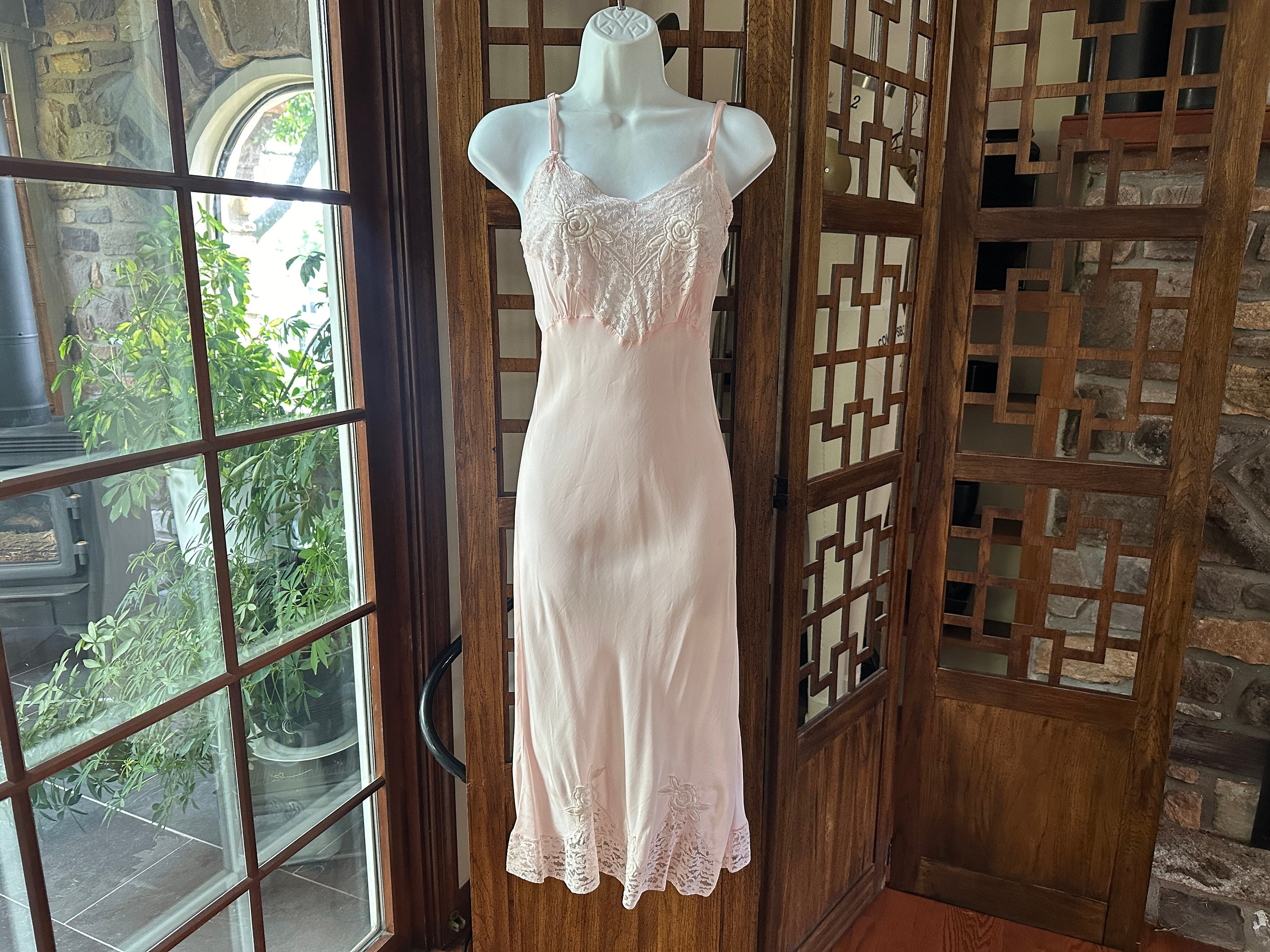 下着・アンダーウェア 1940s White Slip Dress 1940s Slip Dress - Etsy