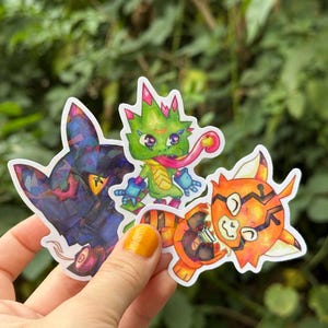 Digimon Beatbreak 3 inch holo stickers