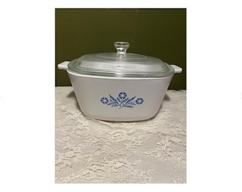 希少 1966-1969 ブルー コーンフラワー コーニングウェア P-1 3/4-B