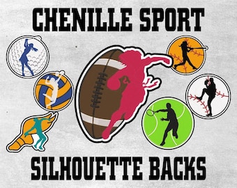 Neu Anpassen Chenille Large Sport Backs Benutzerdefinierter Letterman Jackenaufnäher