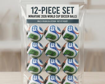 12-Teiliges Set Miniatur 2026 WM Fußbälle Set, Mini Fußball Sammelpackung