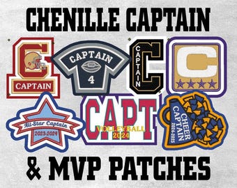 Anpassen von Chenille Captain & MVP Custom Letterman Jacket Patch Massenaufnäher sind verfügbar