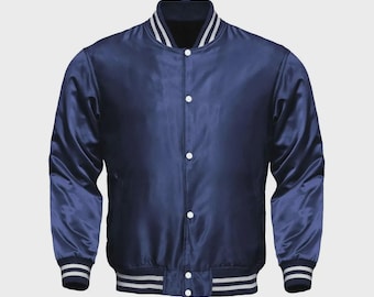 Unisex-Anpassungs-Satin-Bomberjacke erhältlich in mehreren Farben mit benutzerdefiniertem Namen
