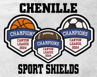 Chenille Sport Shield Aufnäher | Benutzerdefinierte Letterman Jacke Patch Anpassung
