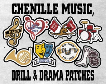 Anpassen Design Chenille Musik Drill Drama Patch | Individueller Varsity Patch
