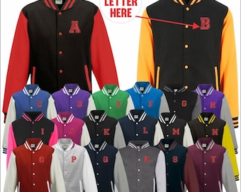 Unisex Individuelle Personalisierte Custom Bestickte Casual Baseball College Letterman Varsity Jacke mit Ihrem Namen