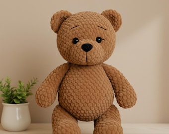 Teddy Bear Crochet Pattern: Amigurumi Bear Soft Toy (PDF File)