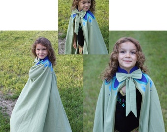 Frozen Princess Anna Inspired Coronation Cape PDF Pattern, Sizes 4-12