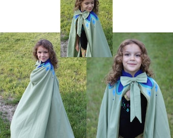 Frozen Princess Anna Inspired Coronation Cape PDF Pattern, Sizes 4-12