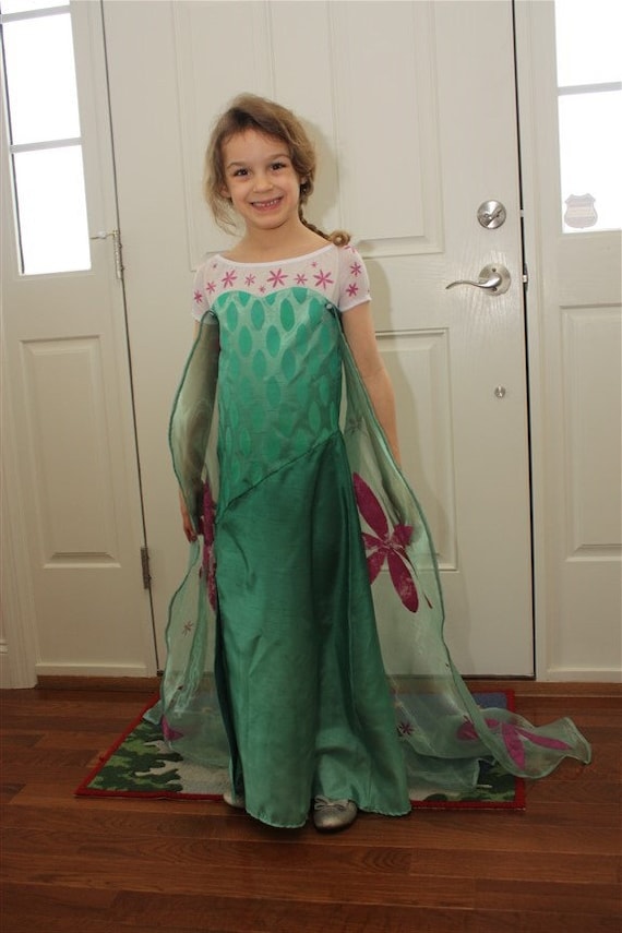 Frozen Fever Elsa Inspired Dress PDF Sewing Pattern Sizes 4 12 Etsy Canada