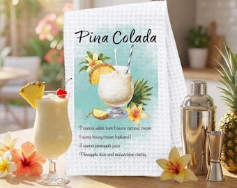Kitchen Tea Towel with Drink Recipes