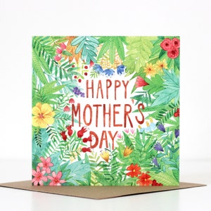 Muttertags-Grußkarte florale Illustration Dankeschön-Karte