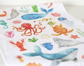 Tea Towel Sea Life