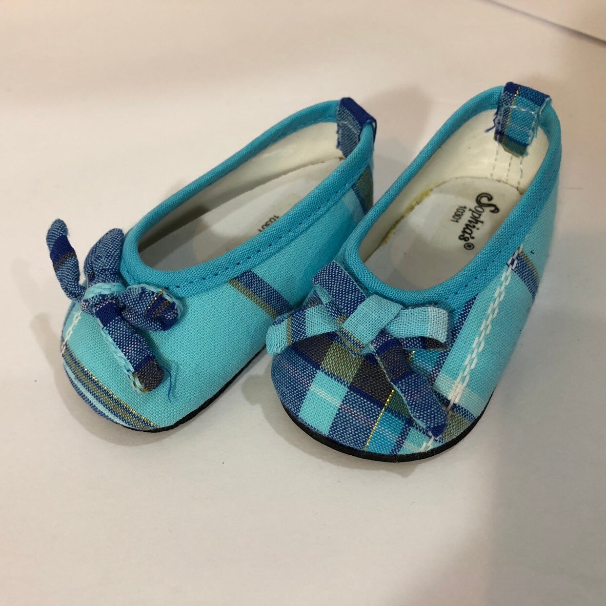 plaid ballet flats