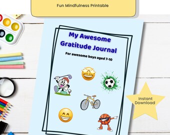 Diario della gratitudine per ragazzi (7-10 anni), attività sulla gentilezza e sulla mentalità di crescita (PDF)