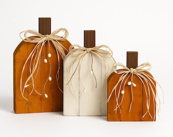 Wooden Pumpkins | Build your own set | Fall Decor | Rustic Farmhouse | Autumn Home Decorations