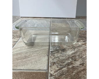 Vintage Pyrex Clear Glass Loaf Pan 1.5 Quart Rectangular Baker 213 Made in USA