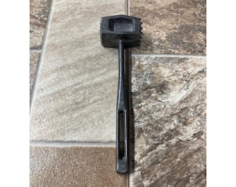 Vintage Elpo Meat Tenderizer Mallet No 670 Dual Sided Aluminum Made in Japan