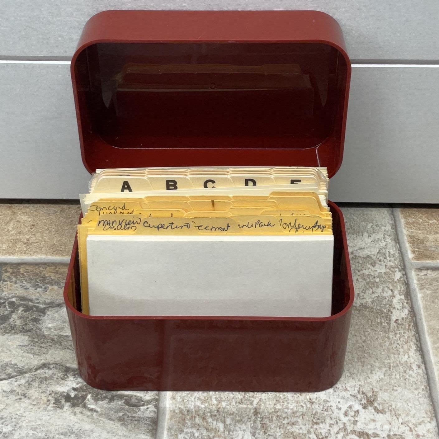 Retro Index Card Box - Etsy