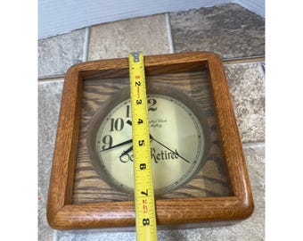 Handcrafted Oak Semi Retired Quartz Wall Clock by Jim Mofhitz - Etsy
