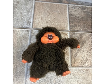 ヴィンテージ ぬいぐるみ 猿 おもちゃ オレンジの顔 茶色の毛皮の頬 かわいい コレクターズアイテム