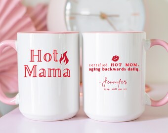 Lustiges heißes Mom Becher-Geschenk, personalisierte coole Moms Club-Kaffeetasse für neue Mamma, kundenspezifisches Muttertagsgeschenk für Paten-Mutter, Bonus-Mama, Mamma-Humor