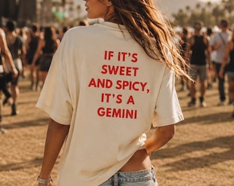 Zwilling Sternzeichen Geburtstags-T-Shirt, süßes und würziges Gemini-Bday Geschenk für den besten Freund, lustige Zwillings-Krebs-Eigenschaften, Komfortfarben-Grafik-T-Shirt