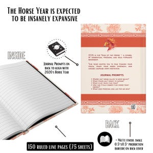 Year of the Horse 2026 Journal | Chinese Zodiac Horse Planner | Manifestation Notebook for New Year Intentions & Personal Growth