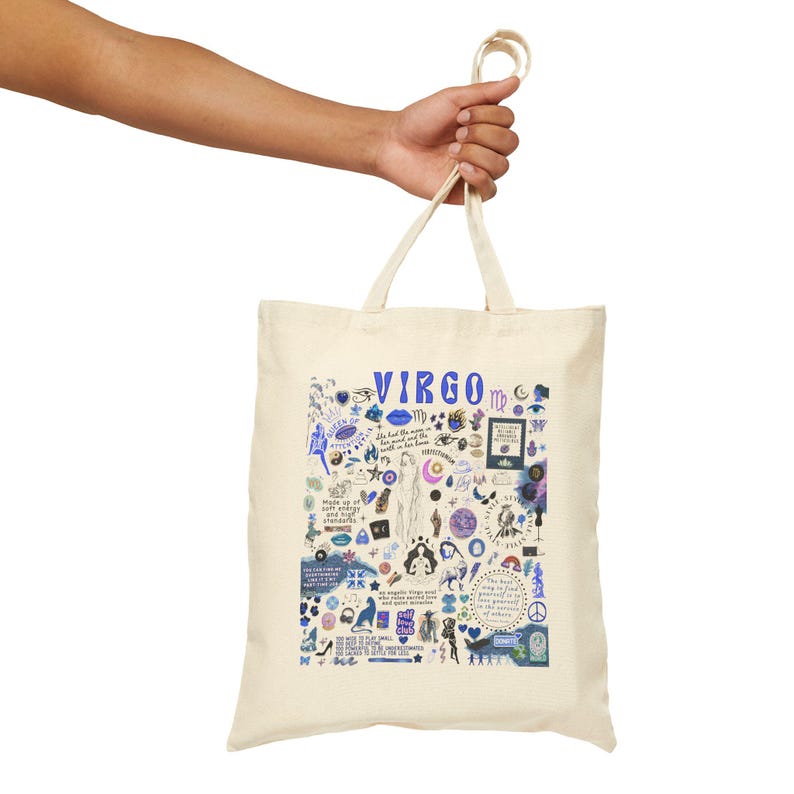 Virgo Zodiac Tote Bag Custom Bridesmaids Gift, Personalized Astrology Lovers Tote for Virgo Best Friend Birthday Gift, Star Sign Bday Gift