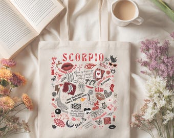 Situs Slot Gacor Hari Ini Star Sign Tote Bag, Personalized Zodiac Bag with Birth Year, November Birthday Gift, Astrology Lovers Gift