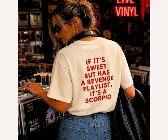 Scorpio Zodiac Shirt, Revenge Playlist Tee, Astrology Lover Gift