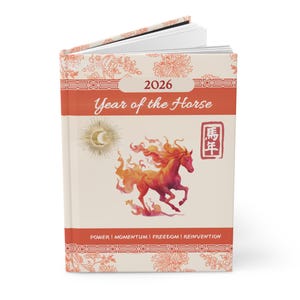 Year of the Horse 2026 Journal | Chinese Zodiac Horse Planner | Manifestation Notebook for New Year Intentions & Personal Growth