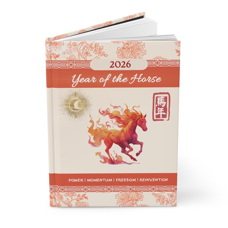 Year of the Horse 2026 Journal | Chinese Zodiac Horse Planner | Manifestation Notebook for New Year Intentions & Personal Growth