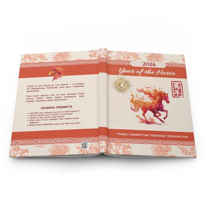 Year of the Horse 2026 Journal | Chinese Zodiac Horse Planner | Manifestation Notebook for New Year Intentions & Personal Growth